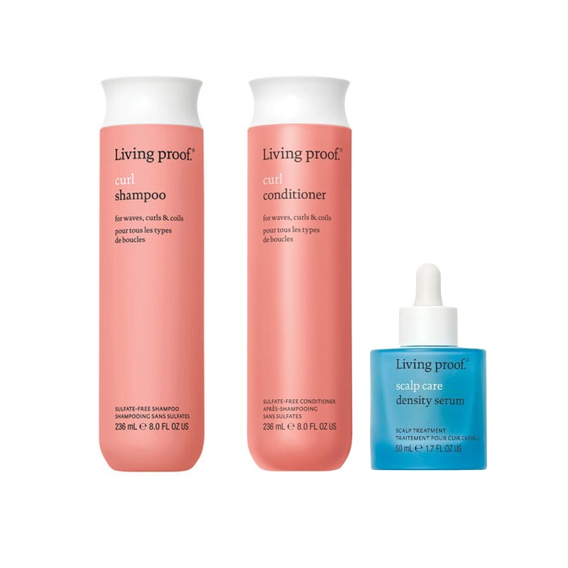 Living Proof Curl Shampoo 236Ml, Curl Conditioner 236Ml & Scalp Care D