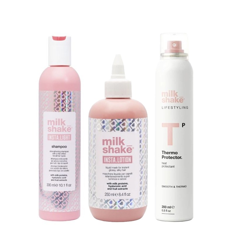 Milk_shake Light Pack Insta. Shampoo 300Ml, Insta.lotion 250Ml & Thermo Protector 200Ml