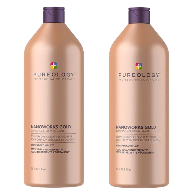 Pureology Nanoworks Gold Conditioner 1000ml Supersize Double Pack Wort