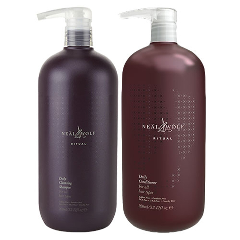 Neal & Wolf Ritual Daily Cleansing Shampoo 950ml & Conditioner 950ml D