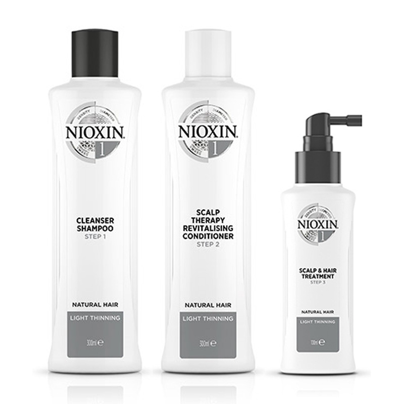 Nioxin System 1 Shampoo 300ml, Therapy Revitalizing Conditioner 300ml