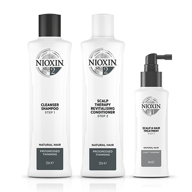 Nioxin System 2 Shampoo 300ml, Therapy Revitalizing Conditioner 300ml