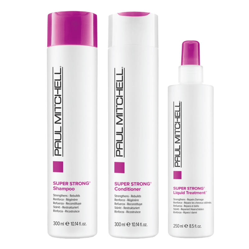 Paul Mitchell Super Strong Shampoo 300ml, Conditioner 300ml and Liquid