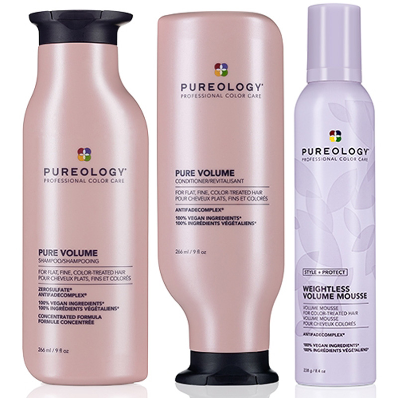 Pureology Pure Volume Shampoo 266ml, Conditioner 266ml & Weightless Vo