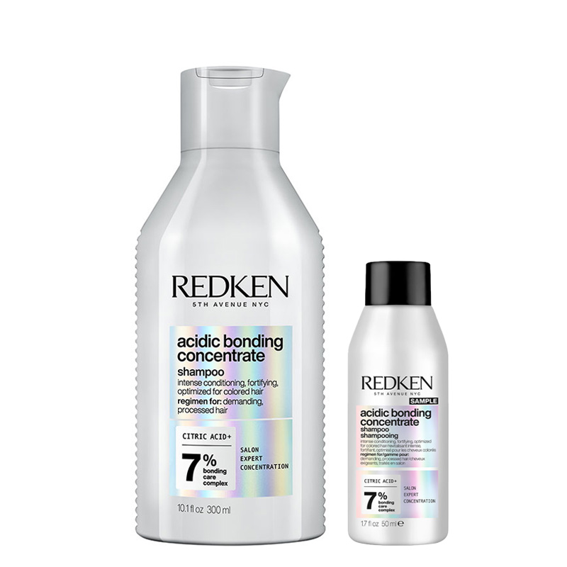 Redken Acidic Bonding Concentrate Shampoo 300ml and MINI Acidic Bonding Concentrate Shampoo 50ml Duo
