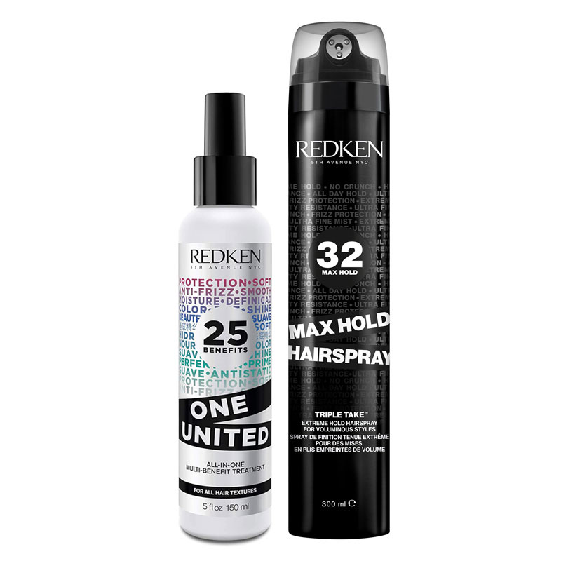 Redken One United Multi-Benefit Treatment 150ml & Max Hold Hairspray