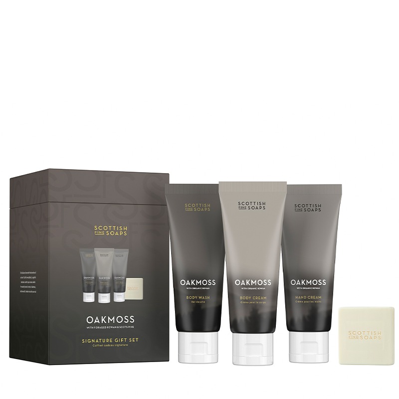 Scottish Fine Soaps Cream Oakmoss Signature Gift Set