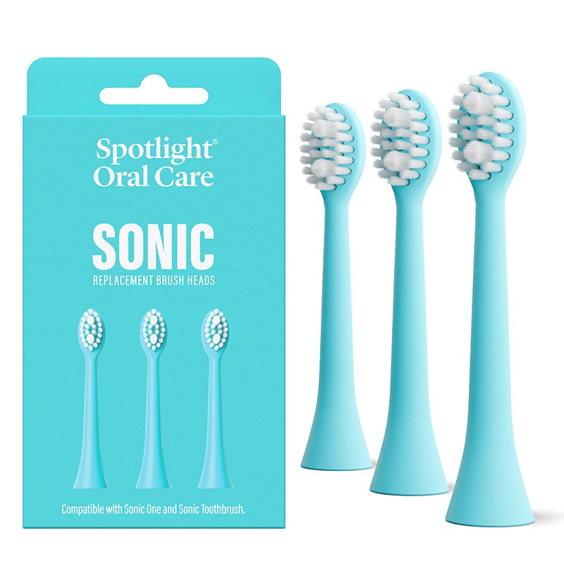 Spotlight Oral Care Blue Sonic Toothbrush Replacement Heads In