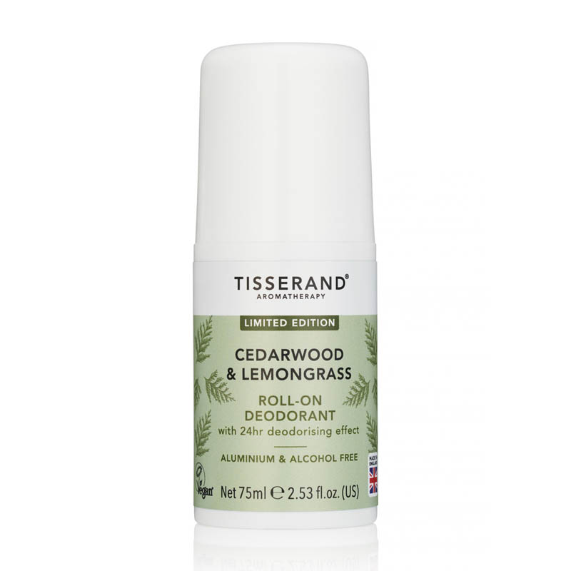 Tisserand Lavender/Black Aromatherapy Cedarwood & Lemongrass Roll-On Deodorant 75Ml